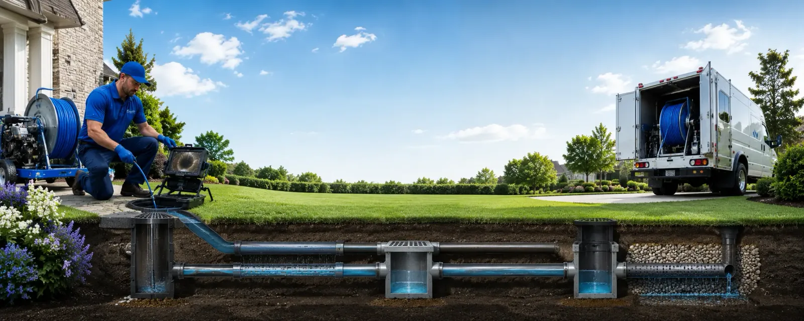 Outdoor drain cleaning information for Orange, CT